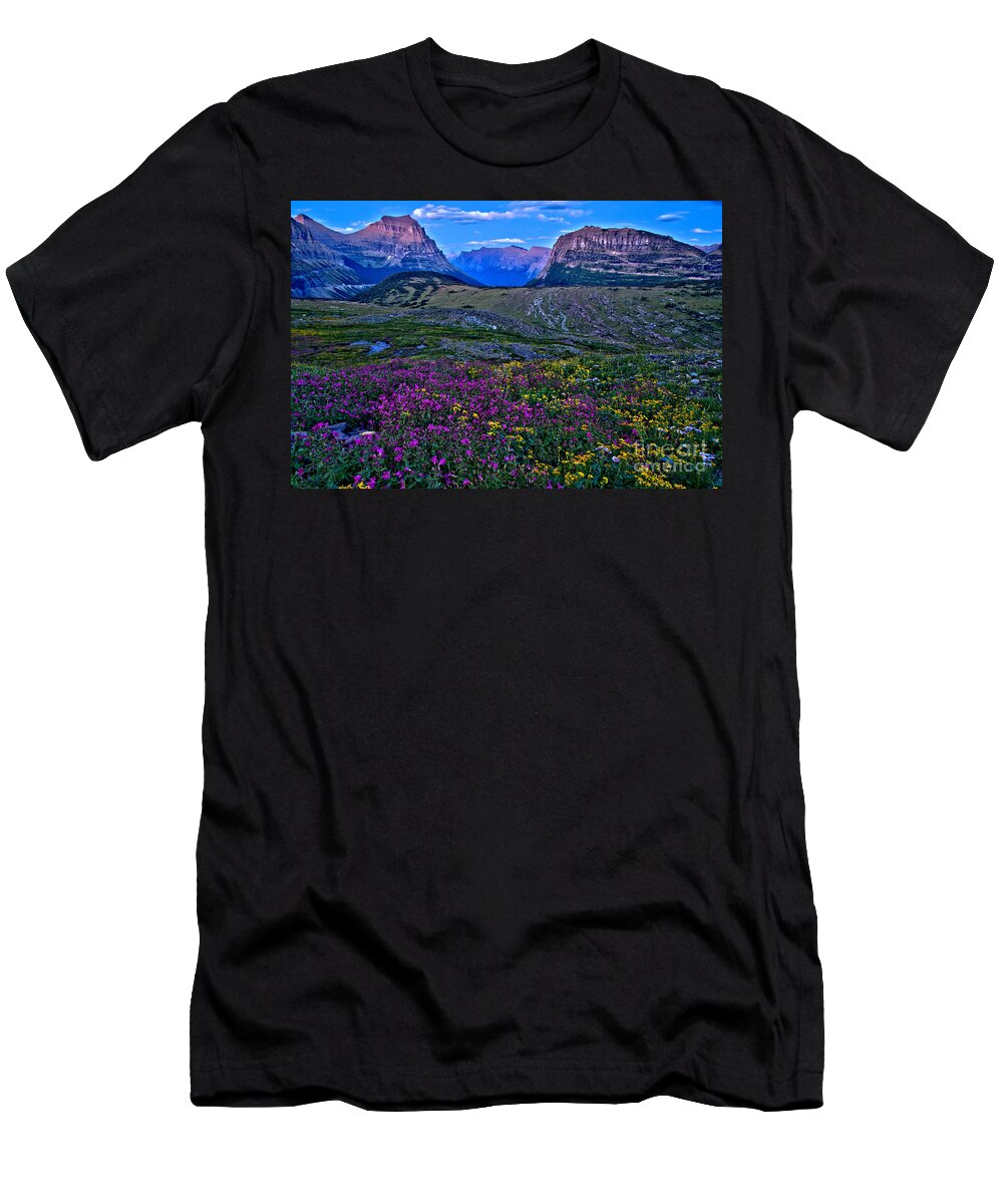 Logan Pass T-Shirt featuring the photograph Glacier Landscape Of Color by Adam Jewell