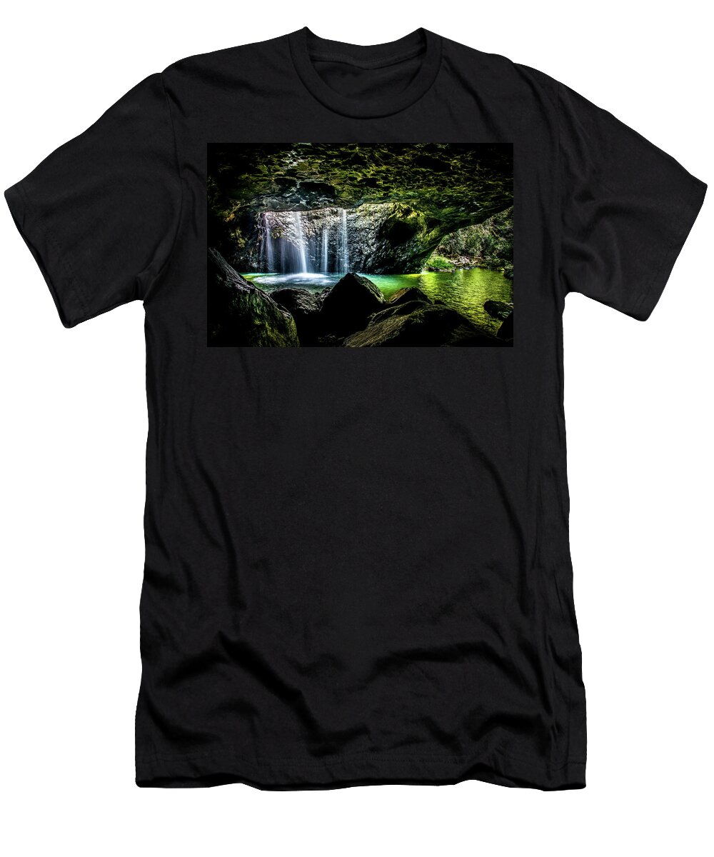 Natural Bridge T-Shirt featuring the photograph Glow Worm Paradise by Az Jackson