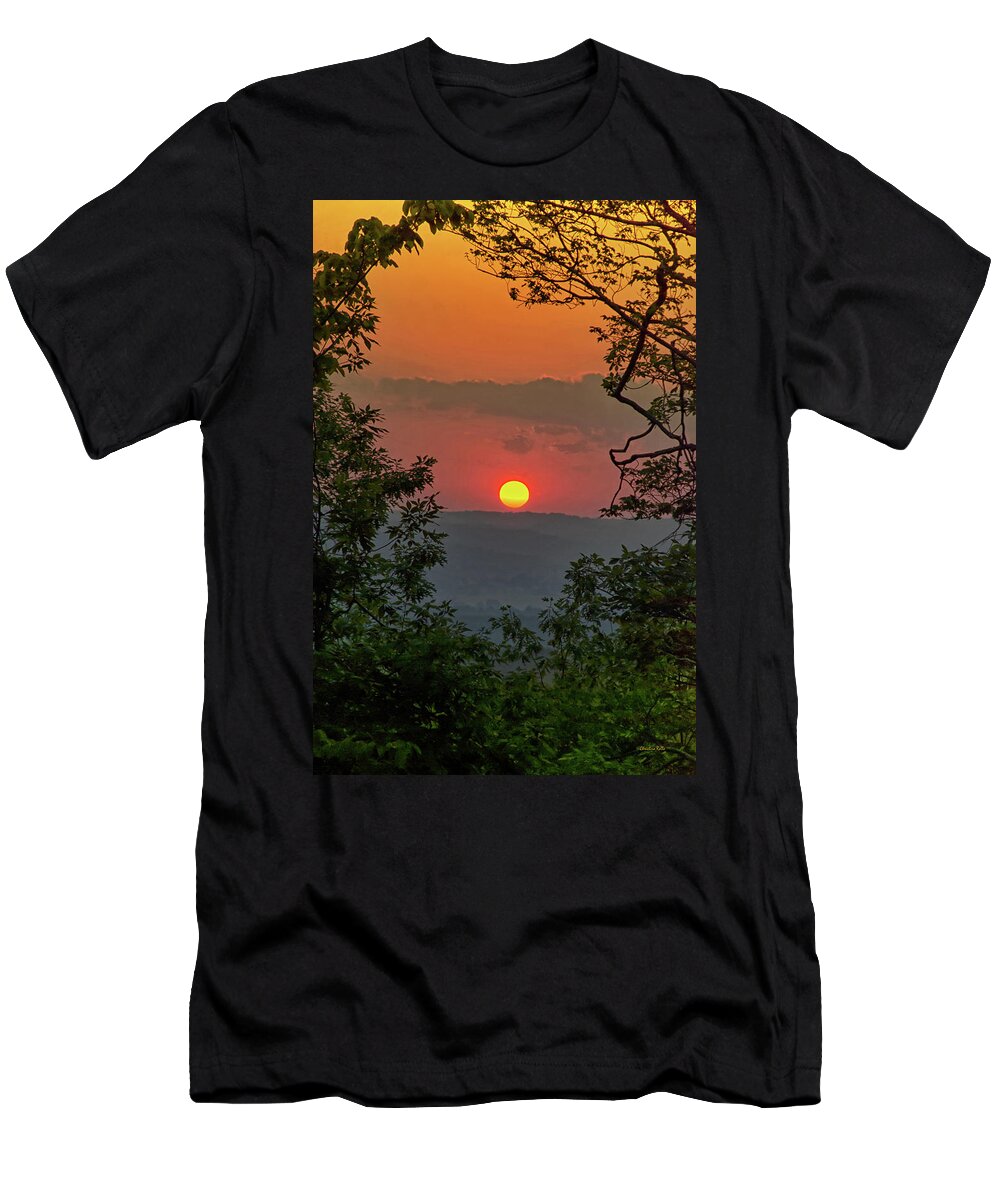 Sunset T-Shirt featuring the photograph Golden Glow Sunset Landscape by Christina Rollo