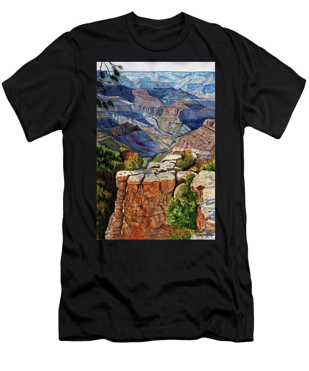 Morning T-Shirt featuring the painting Grandview Point by Timithy L Gordon