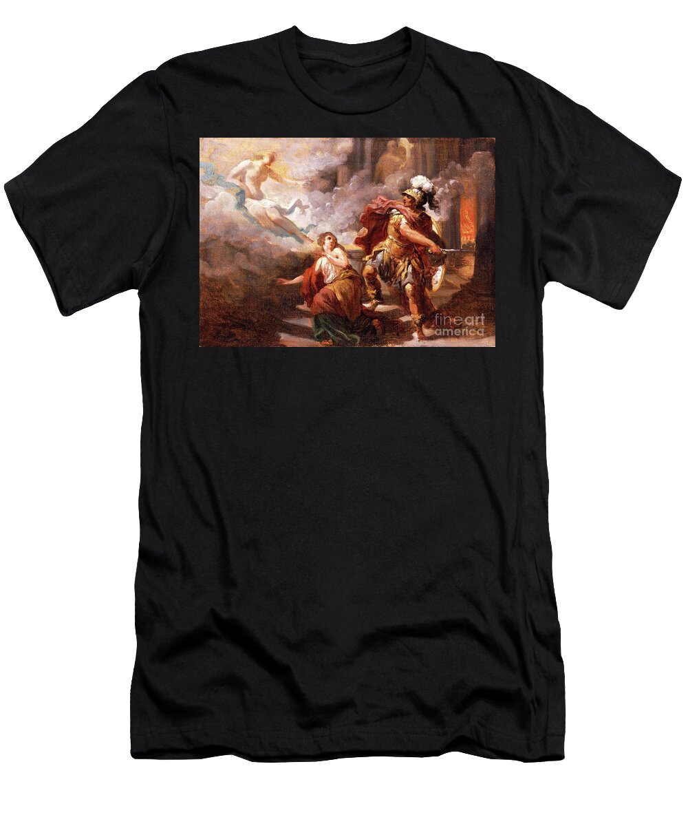 Armour T-Shirt featuring the painting Helen Saved By Venus From The Wrath Of Aeneas, 1779 by Jacques Henri Sablet
