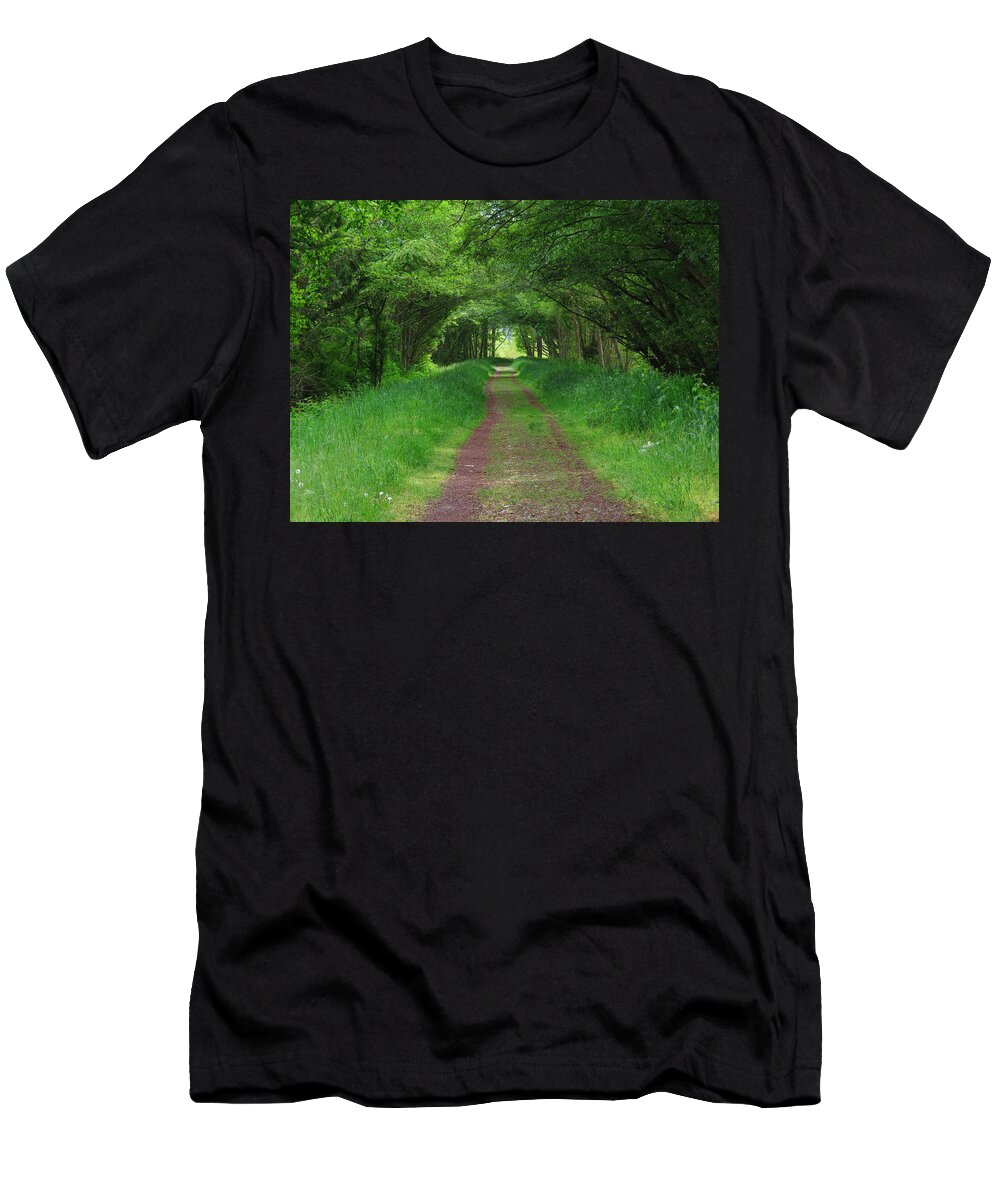 Green T-Shirt featuring the photograph In a Forest of Green by Marie Jamieson
