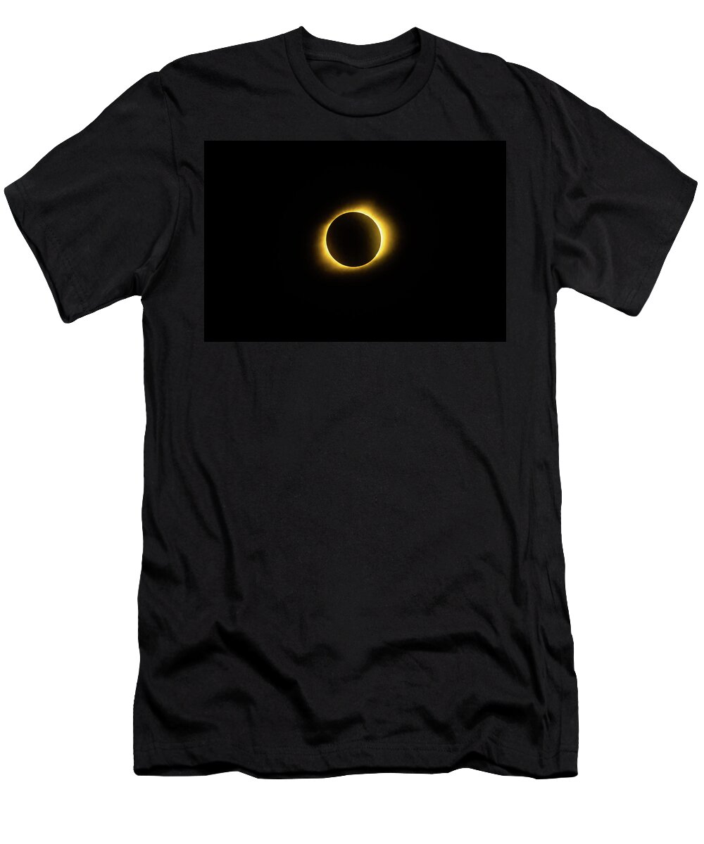 America T-Shirt featuring the photograph In The Path of Totality - Total Solar Eclipse 8.21.2017 by Gregory Ballos