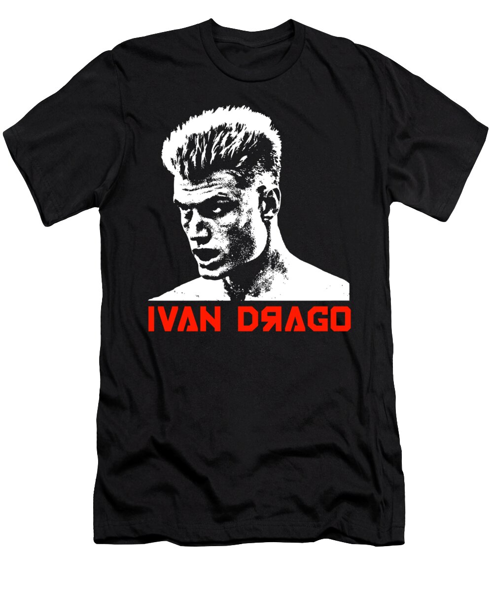Rocky T-Shirt featuring the digital art Ivan Drago Pop Art by Megan Miller