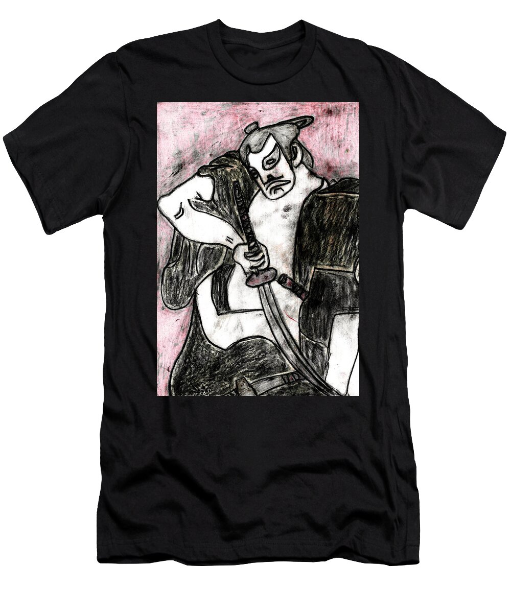 Japanese T-Shirt featuring the relief Japanese Pop Art Print 16r3 by Edgeworth Johnstone