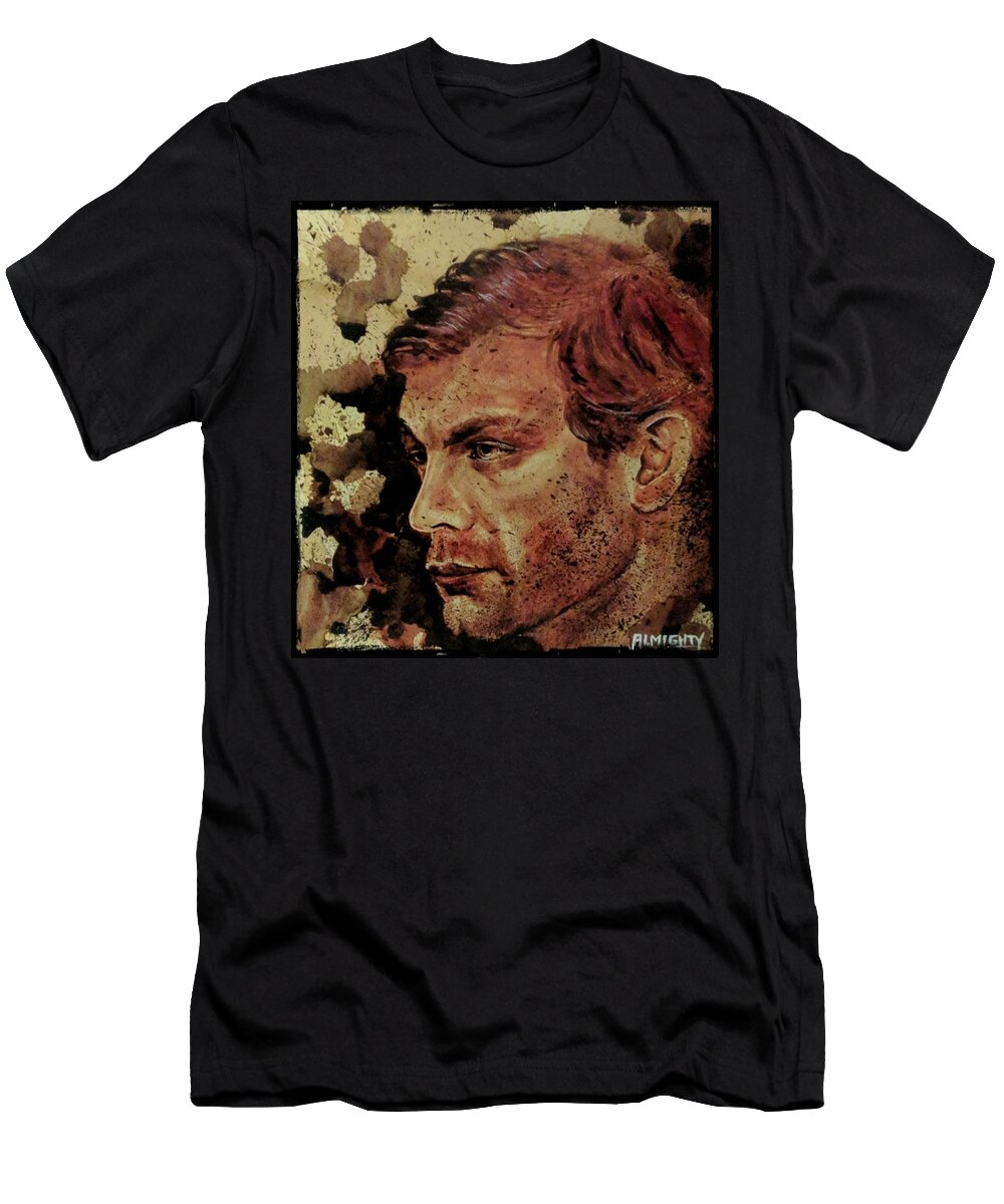 Ryan Almighty T-Shirt featuring the painting Jeffrey Dahmer by Ryan Almighty