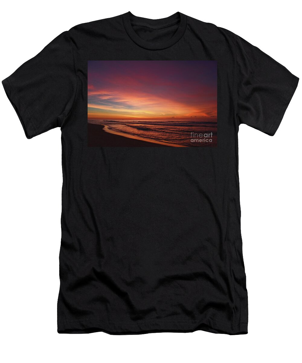 Sunrise T-Shirt featuring the photograph Jersey Shore Sunrise by Jeff Breiman