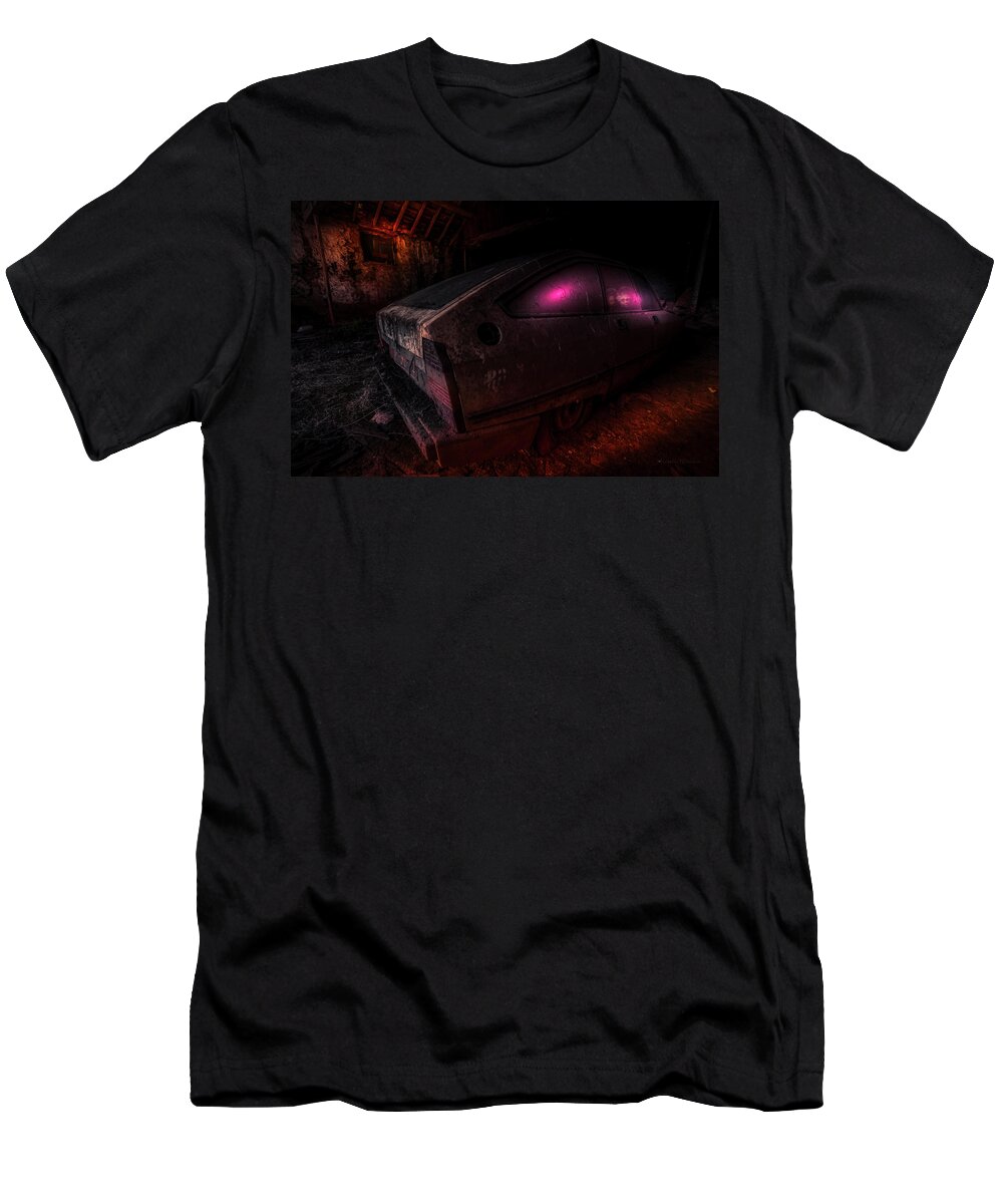 Car T-Shirt featuring the photograph Just behind home by Micah Offman