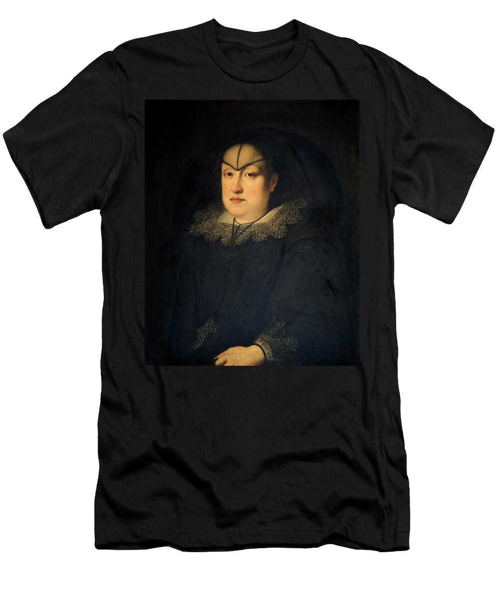 Archduchess Maria Magdalena Of Austria T-Shirt featuring the painting Justus Sustermans / 'Archduchess Maria Magdalena of Austria, Grand Duchess of Tuscany', ca. 1627. by Justus Sustermans -1597-1681-