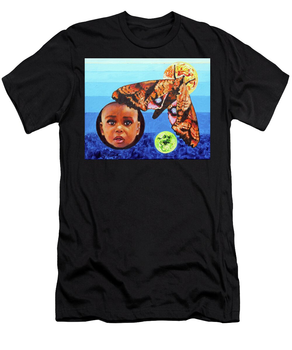 Baby Girl T-Shirt featuring the painting Kennedi Powell by John Lautermilch