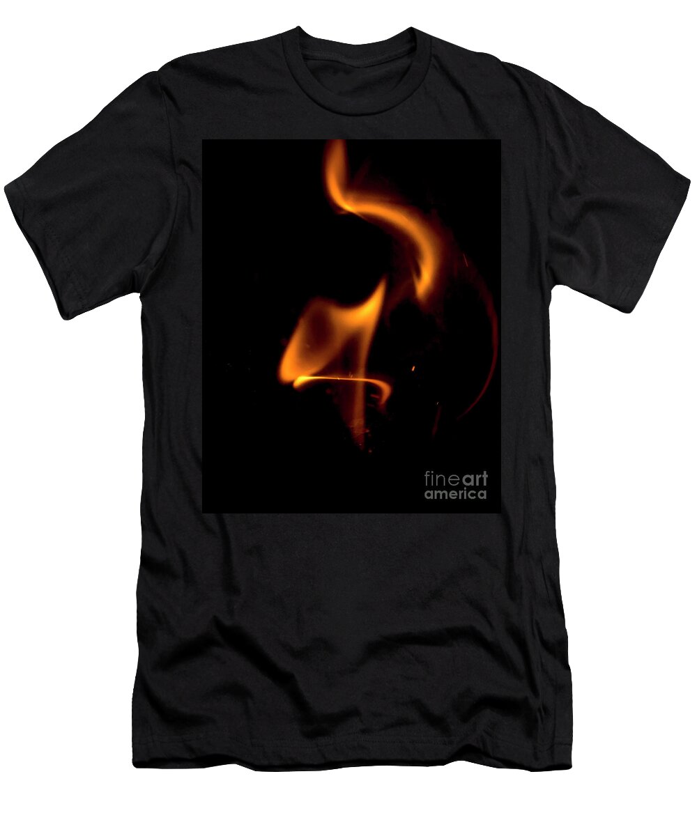 Bbq T-Shirt featuring the photograph Kiss of the Flame by Shawn Jeffries