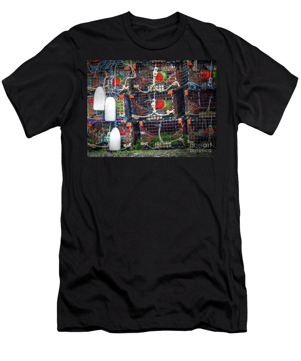 Lobster Traps T-Shirt featuring the photograph Lobster Traps by Scott and Dixie Wiley