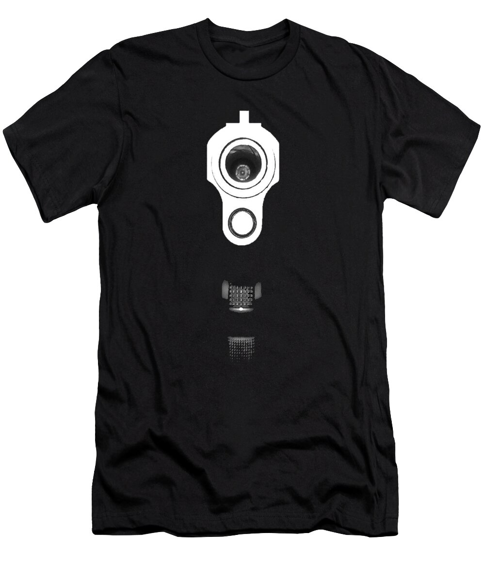 Loaded Gun T-Shirt featuring the photograph Locked and Loaded .png by Al Powell Photography USA