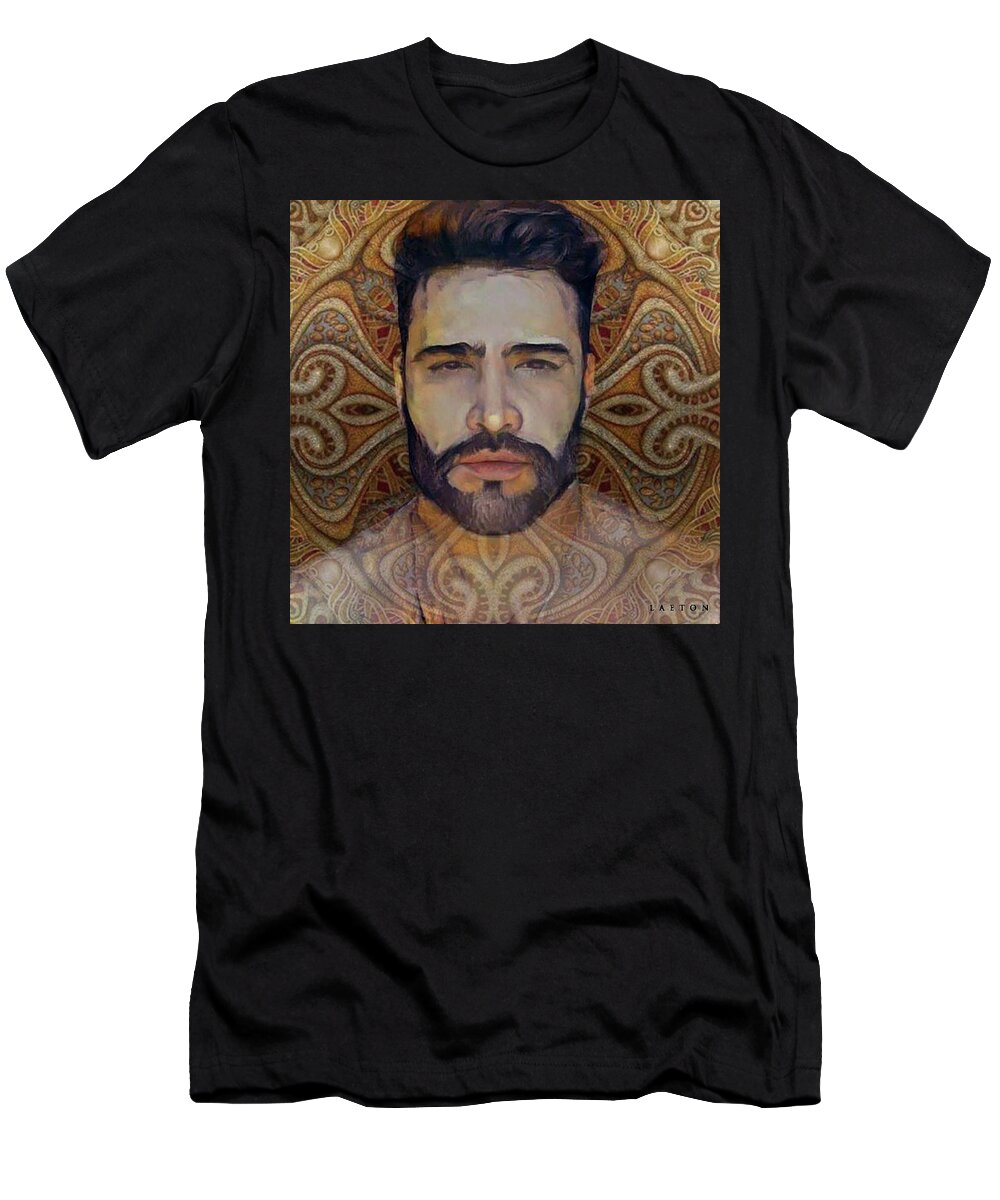 Male T-Shirt featuring the digital art Luciano by Richard Laeton
