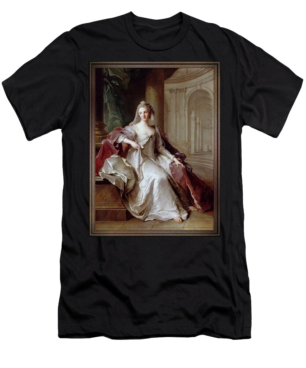 Madame Henriette De France T-Shirt featuring the painting Madame Henriette de France as a Vestal Virgin by Jean Marc Nattier by Rolando Burbon