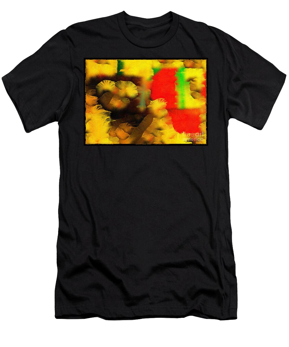 Silk-featherbrush California T-Shirt featuring the mixed media Maintaining Perseverance and Rescuing Hope by Aberjhani