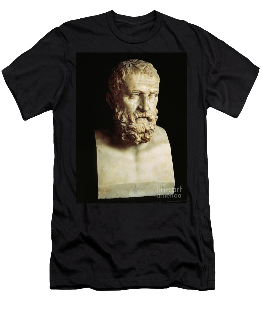 Solon T-Shirt featuring the sculpture Marble Bust Of Solon by Roman