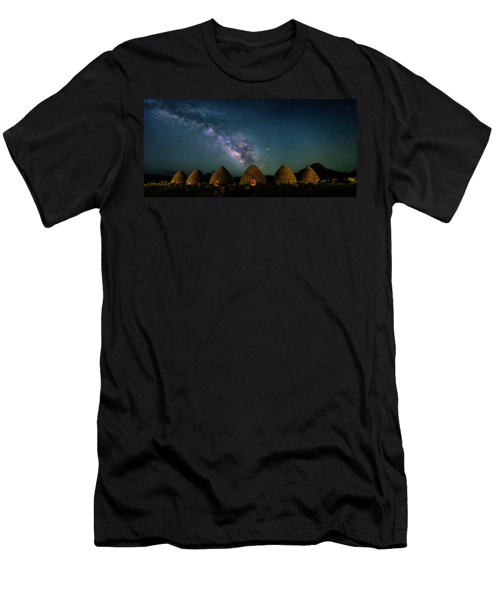 Milky Way T-Shirt featuring the photograph Milky Way Over Charcoal Ovens by Michael Ash