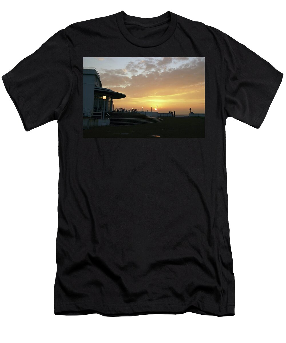 Morecambe. Morecambe Bay T-Shirt featuring the photograph MORECAMBE. Evening on the Bay by Lachlan Main