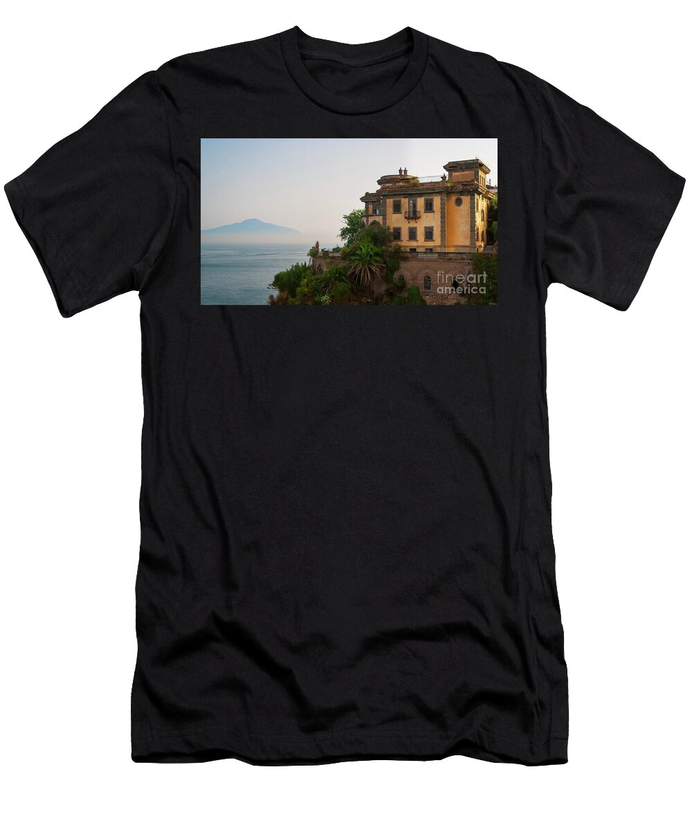 Sorrento T-Shirt featuring the photograph Mount Vesuvius From Sorrento by Doug Sturgess