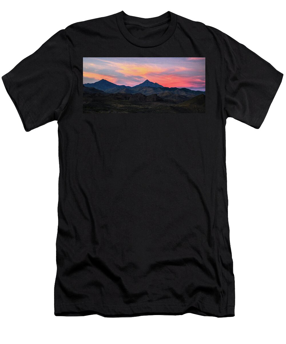 Mount T-Shirt featuring the photograph Mount Wrightston Twilight by Chance Kafka
