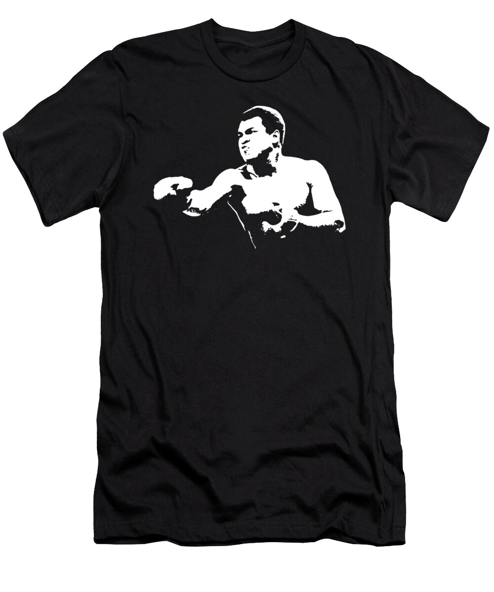 Muhammad T-Shirt featuring the digital art Muhammad Ali Minimalistic Pop Art by Filip Schpindel