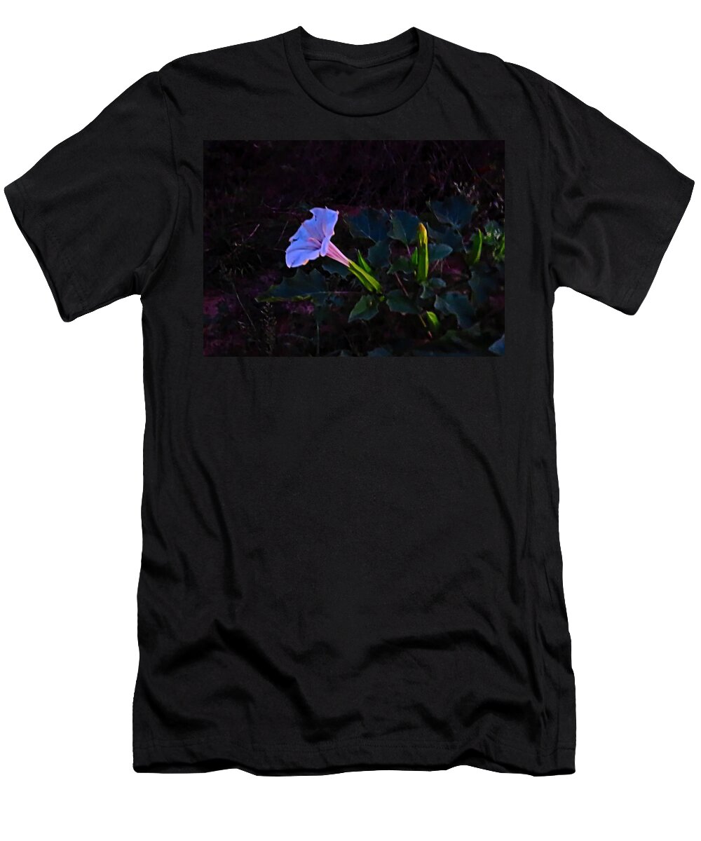 Arizona T-Shirt featuring the photograph Mysterious Moonflower by Judy Kennedy