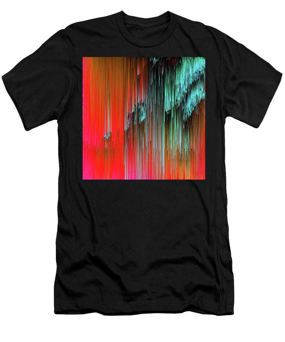 Glitch T-Shirt featuring the digital art Nice Day for a Walk by Jennifer Walsh