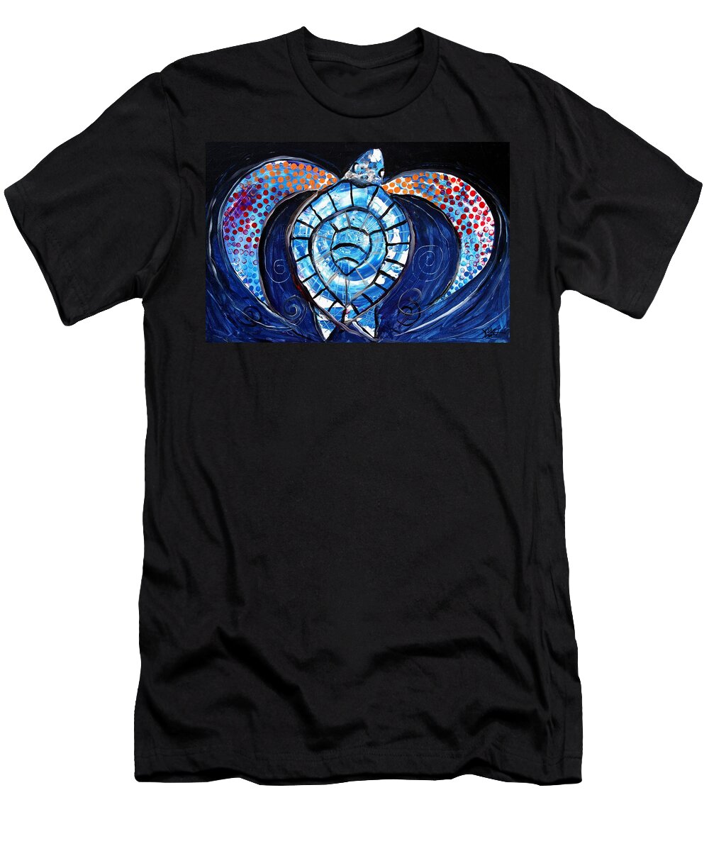 Fish T-Shirt featuring the painting Night Stalker by J Vincent Scarpace