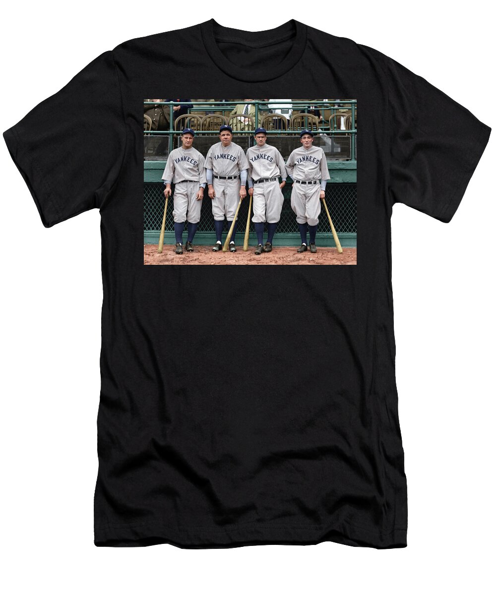 N.Y. Yankee Players T-Shirt by Joseph Palumbo - Pixels