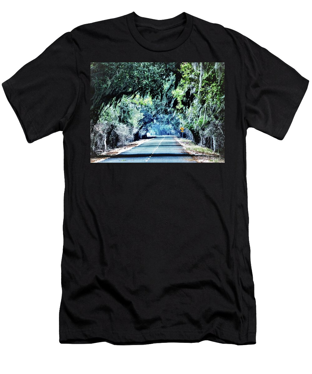 Trees T-Shirt featuring the photograph Old HWY 90 by Jerry Connally