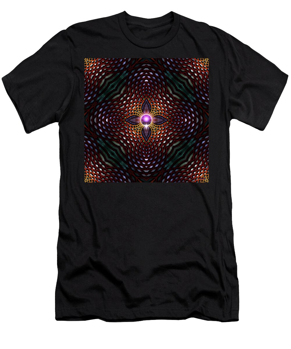 Orb T-Shirt featuring the digital art Orb Star Mesh by Rolando Burbon