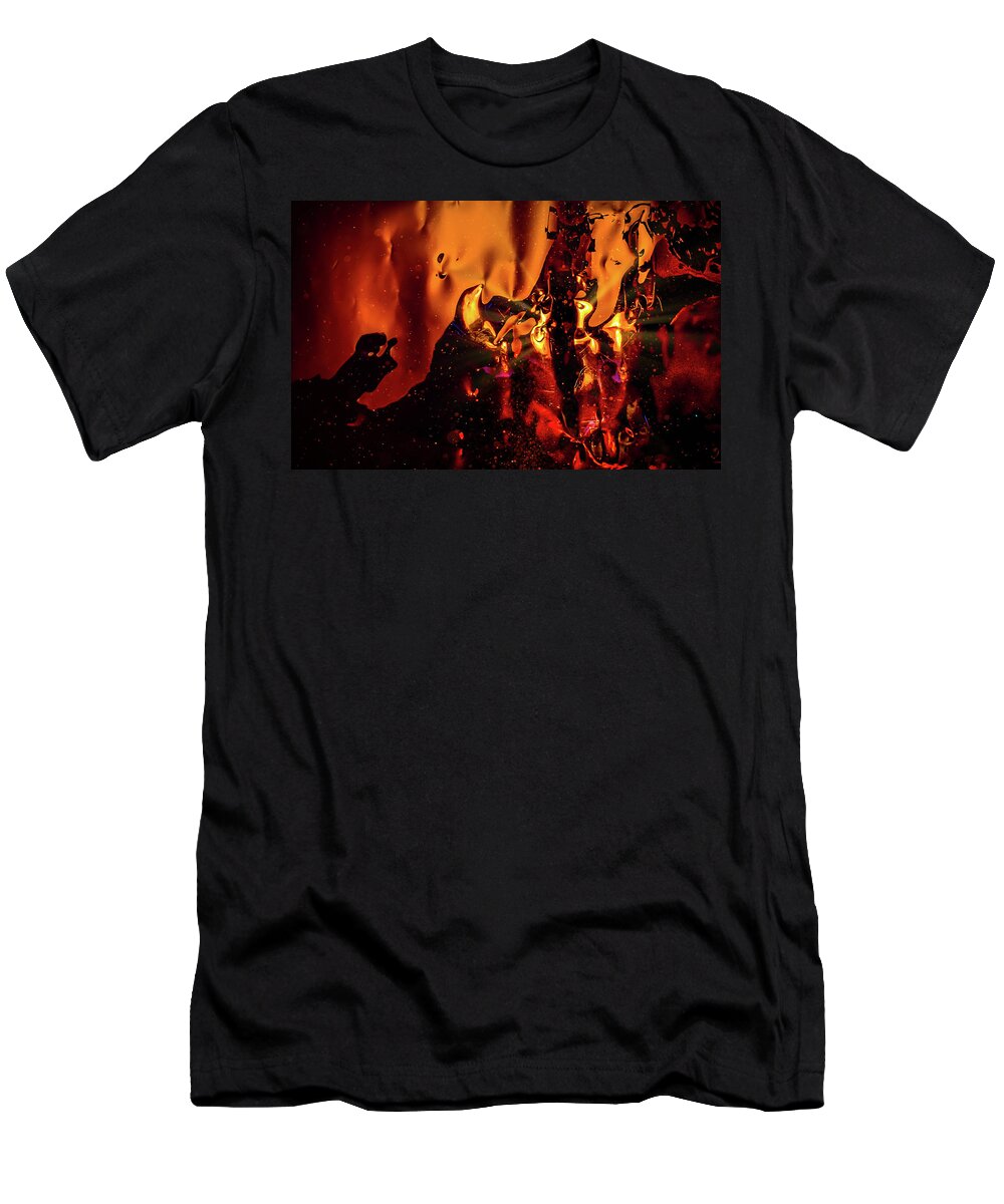 Abstract T-Shirt featuring the digital art Praying at Mount Doom by Liquid Eye