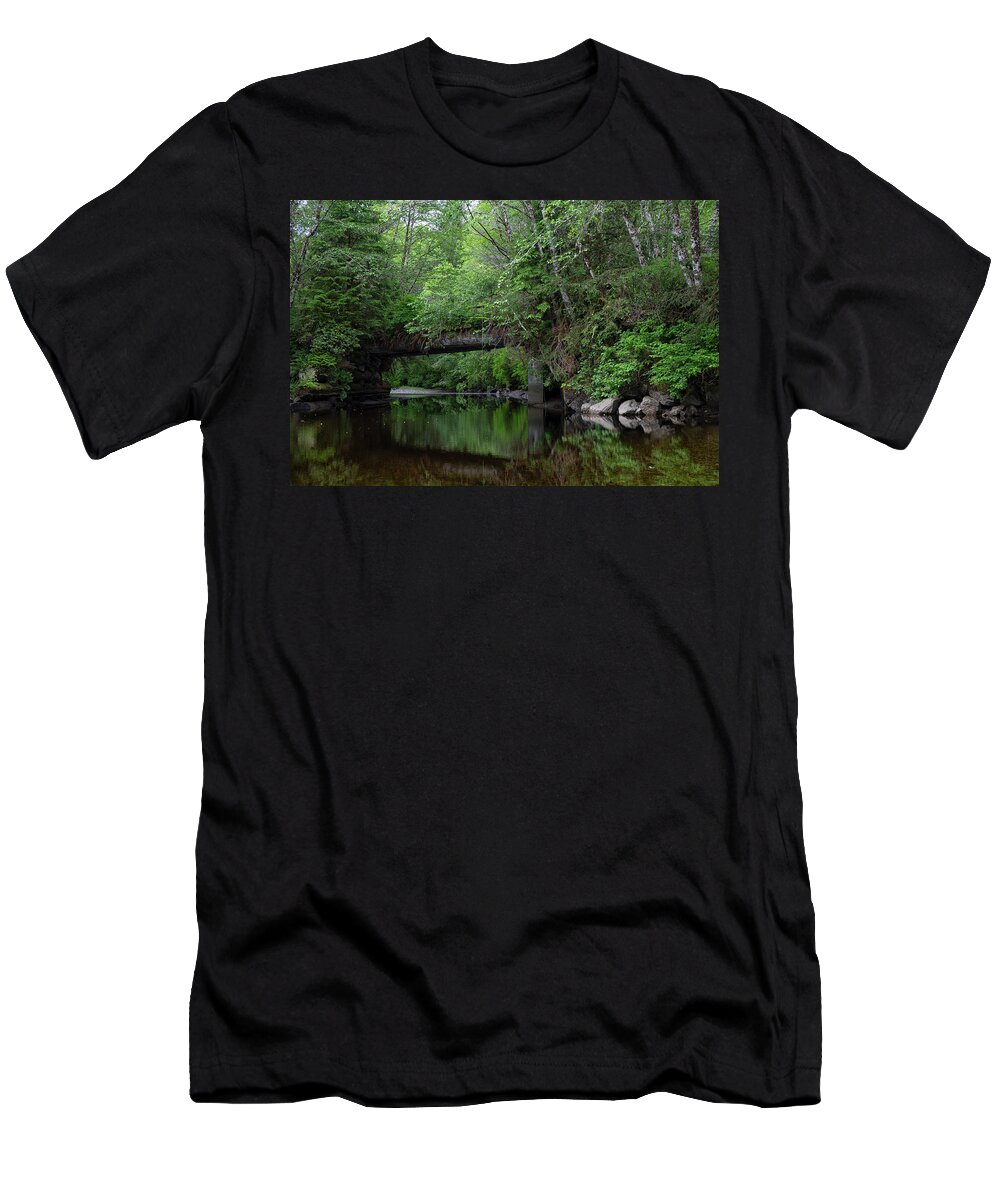 Quatse River T-Shirt featuring the photograph Quatse River by Randy Hall
