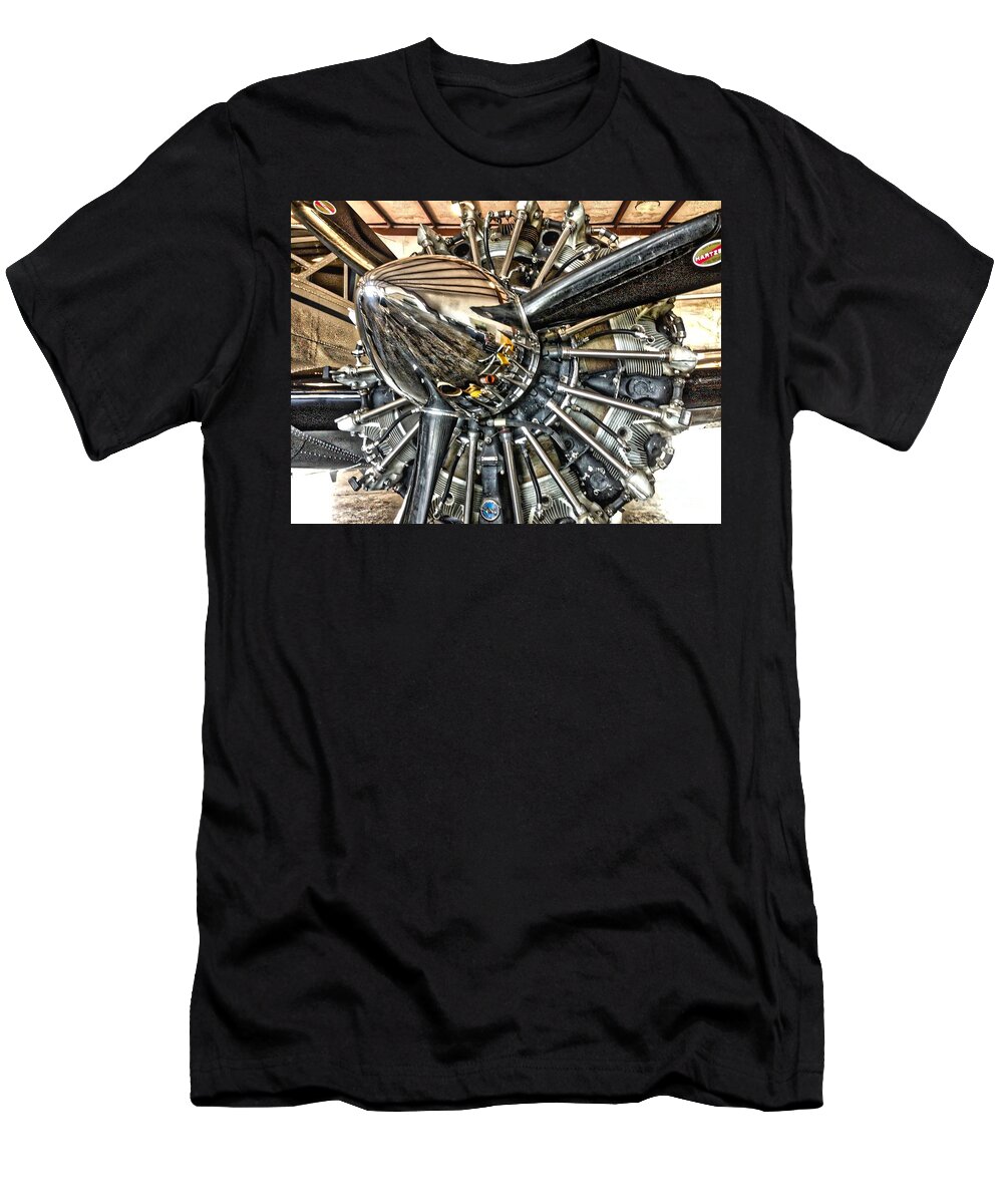 Aircraft T-Shirt featuring the photograph Radial by Tom Gresham