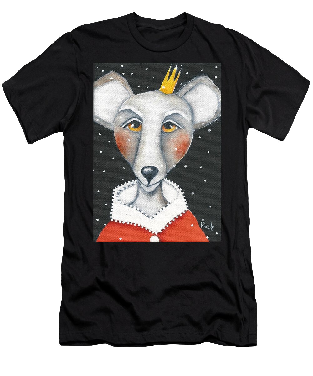 Rat T-Shirt featuring the painting Rat King by Deb Harvey
