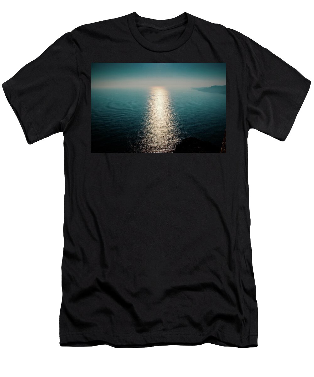 Sunset T-Shirt featuring the photograph Reflections along the coast of Alanya by Sun Travels