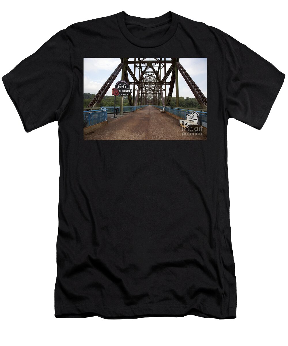 2009 T-Shirt featuring the photograph Route 66 Bridge, 2009 by Carol Highsmith