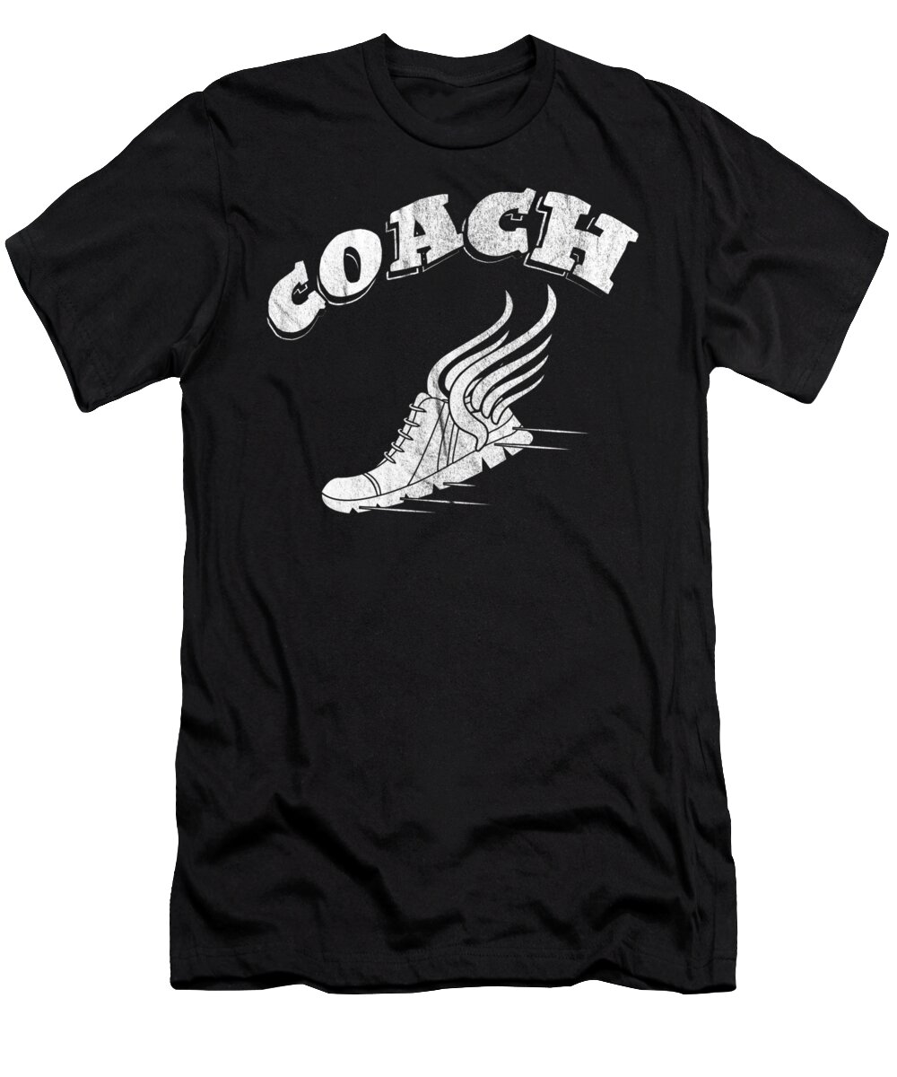 Funny-shirts T-Shirt featuring the digital art Running Coach Uniform I Love Coaching Sports by Henry B