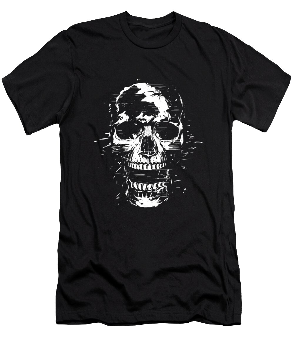 Skull T-Shirt featuring the mixed media Scream II by Balazs Solti