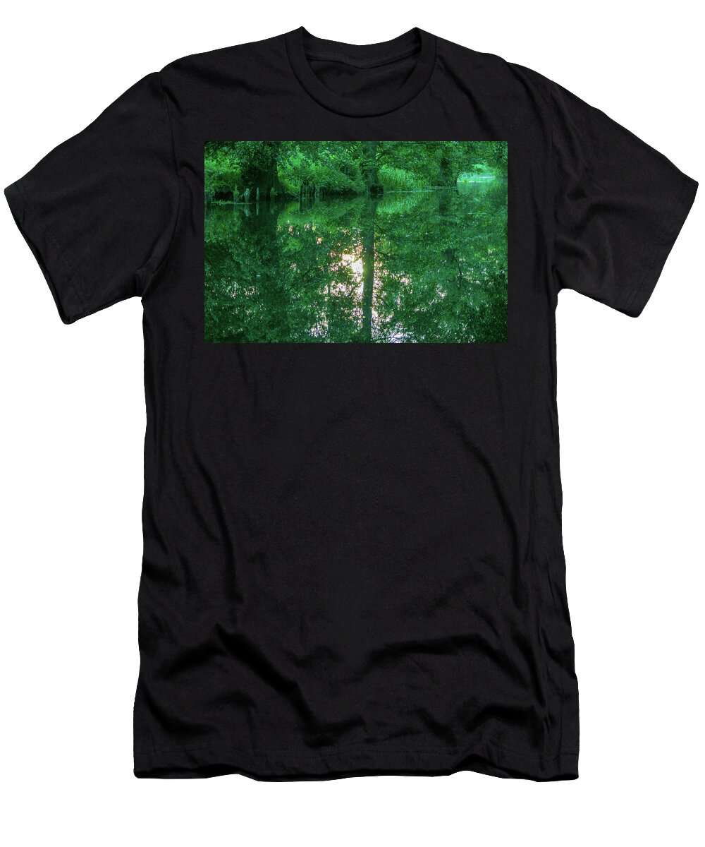 Spreewald T-Shirt featuring the photograph Shadow and light in the Spreewald by Sun Travels