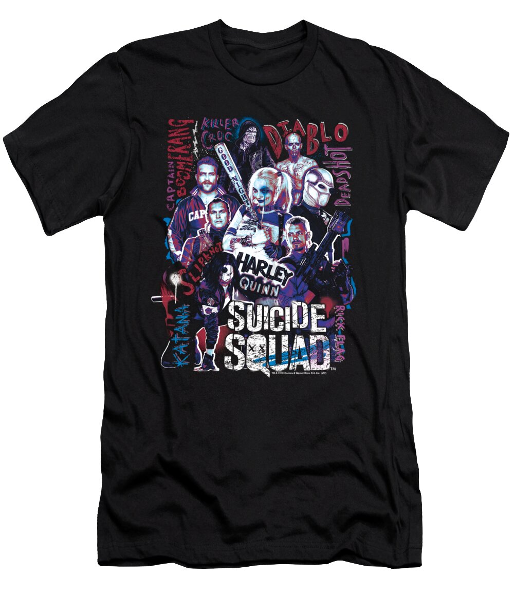  T-Shirt featuring the digital art Suicide Squad - The Squad by Brand A