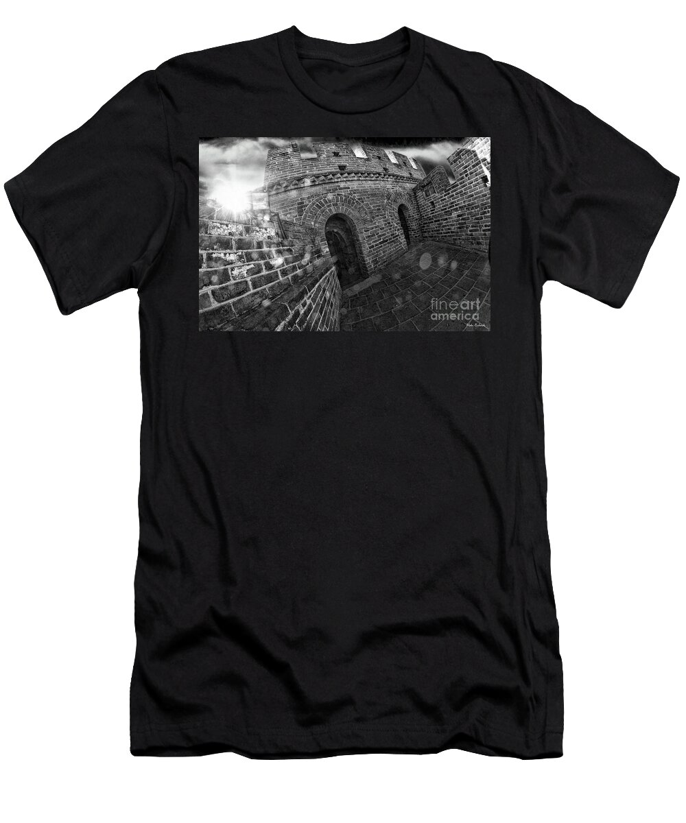  T-Shirt featuring the photograph Sunrise On Top Of The Great Wall China by Blake Richards