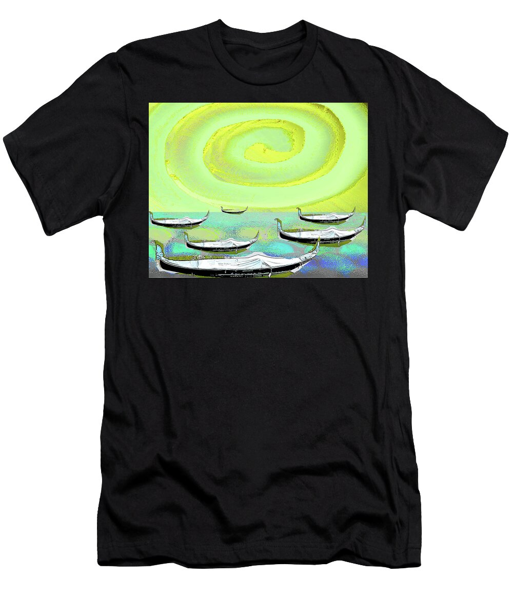Sea T-Shirt featuring the digital art Lumiere of The North by Alexandra Vusir