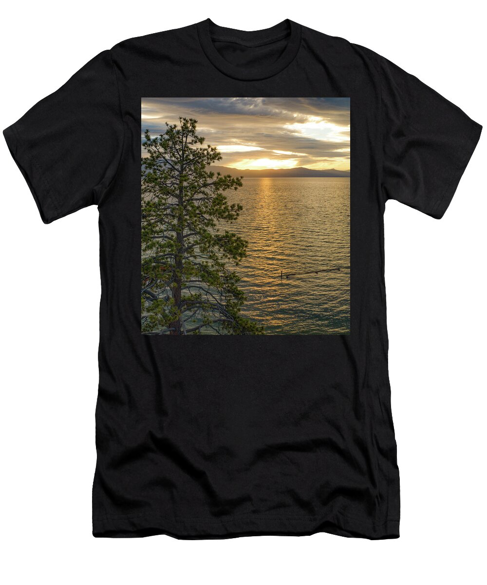 Lake Tahoe T-Shirt featuring the photograph Sunset Lake Tahoe by Anthony Giammarino