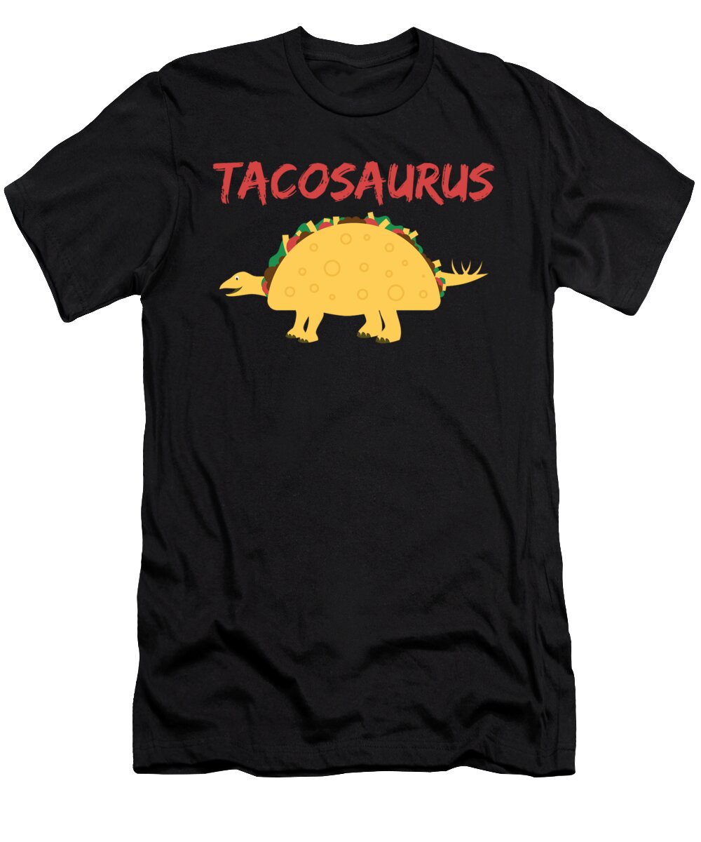 Dinosaur T-Shirt featuring the digital art Tacosaurus by Lin Watchorn