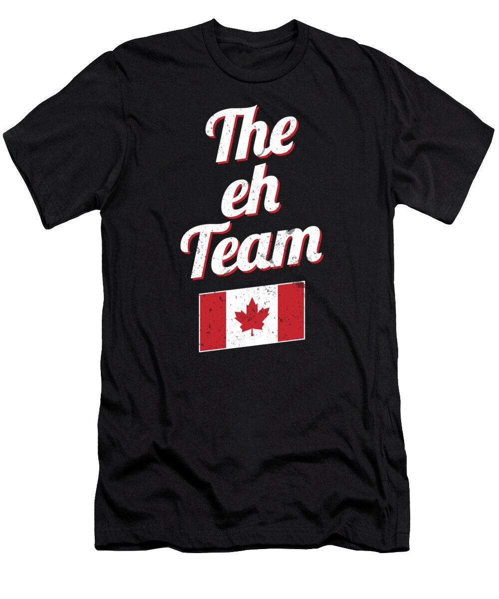 EH Team Canada Funny Canadian Flag Graphic T-Shirt Henry B - Pixels