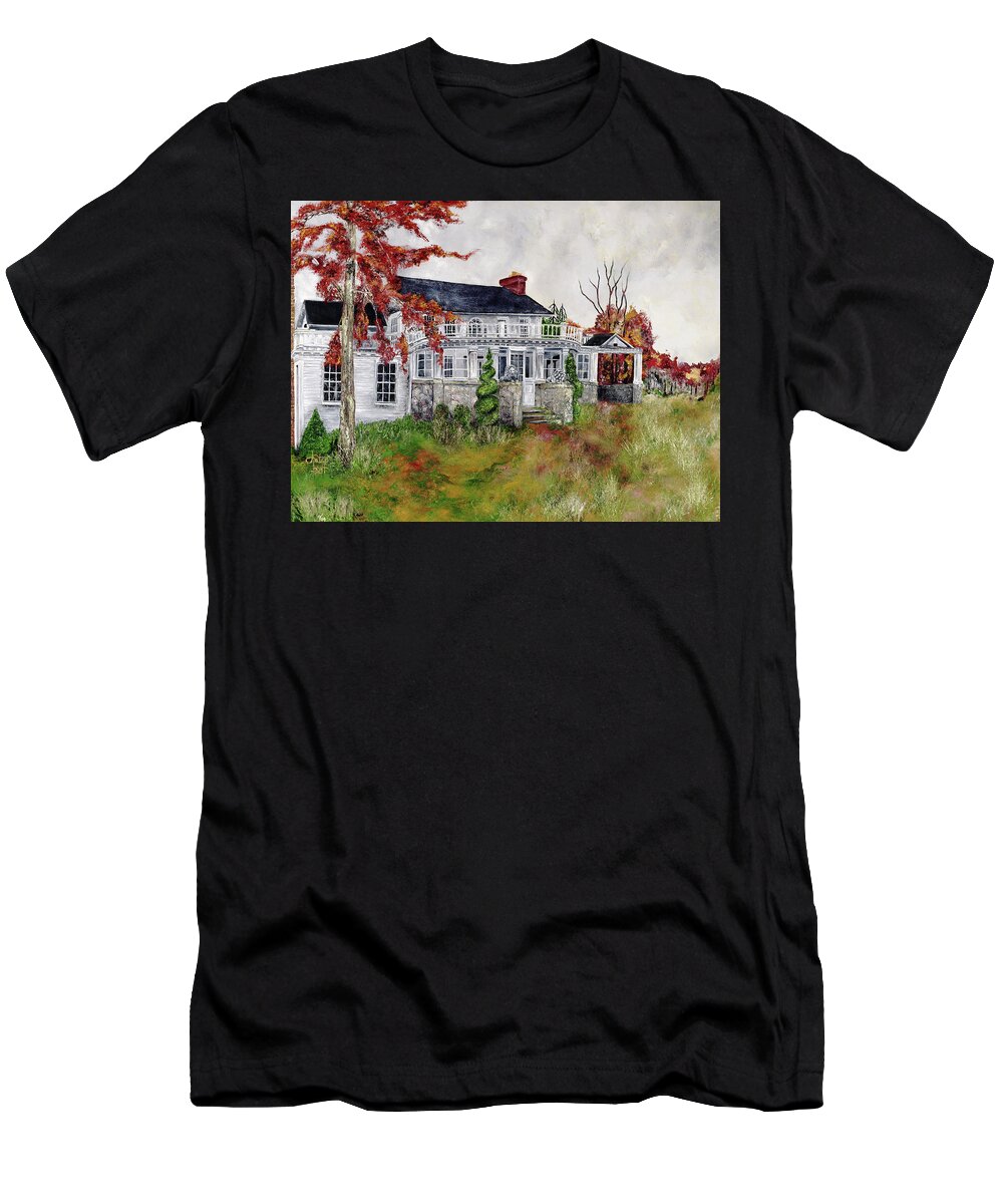 Historical Architecture T-Shirt featuring the painting The Inhabitants by Anitra Boyt
