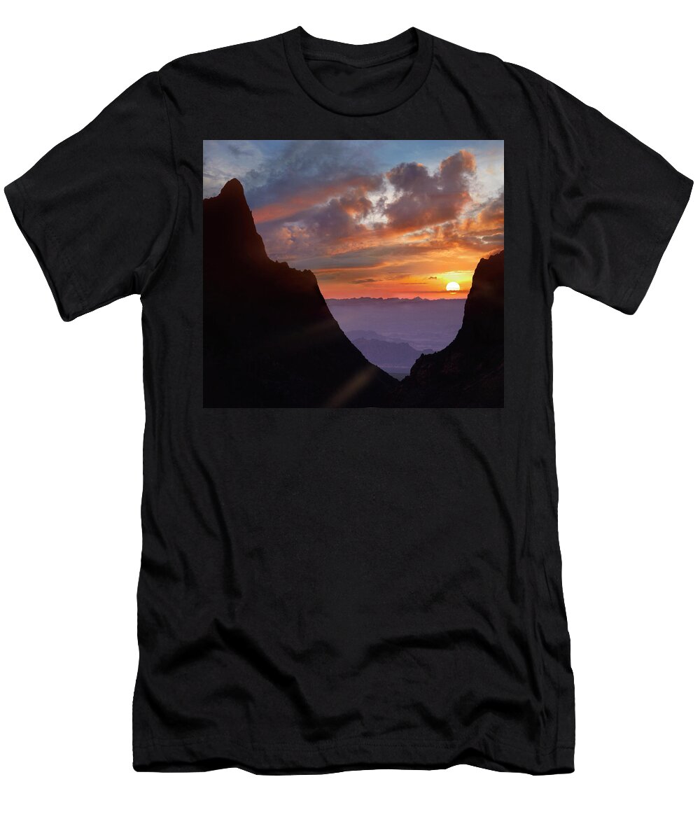 00544897 T-Shirt featuring the photograph The Window At Sunset, Big Bend National Park, Texas by Tim Fitzharris
