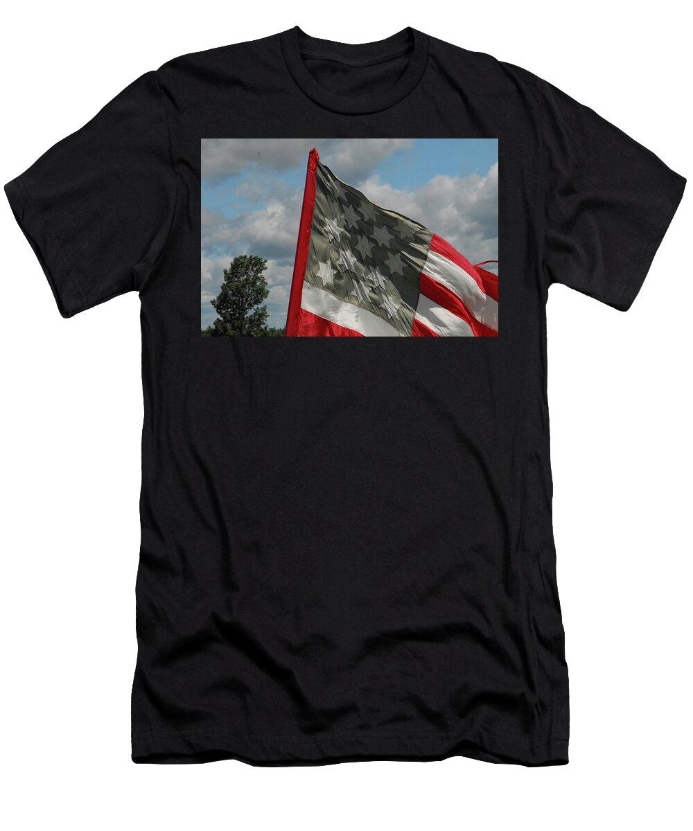 Flag T-Shirt featuring the photograph Thirteen Stars by Jerry Griffin